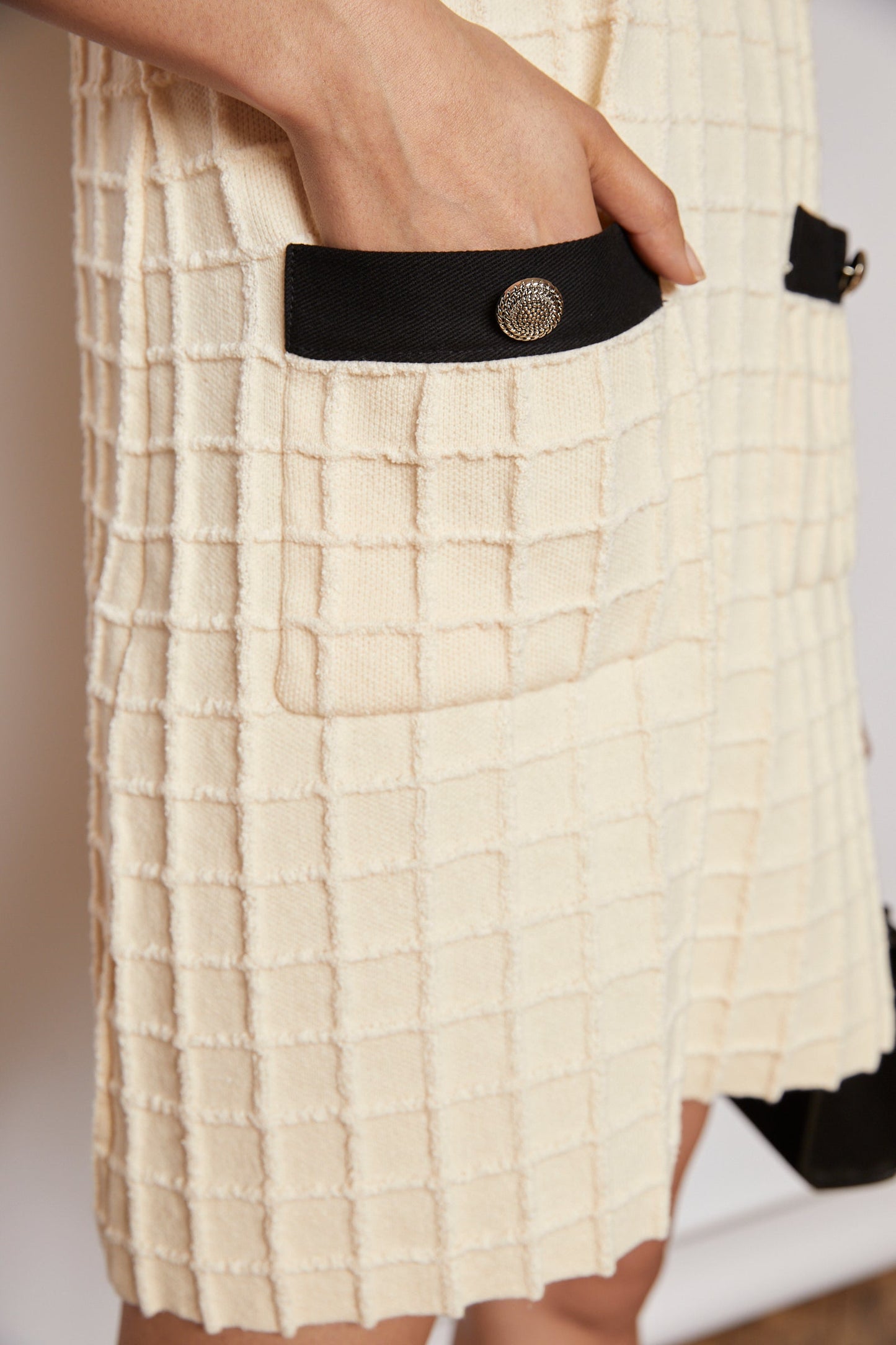 SELINA KNITTED DRESS CREAM