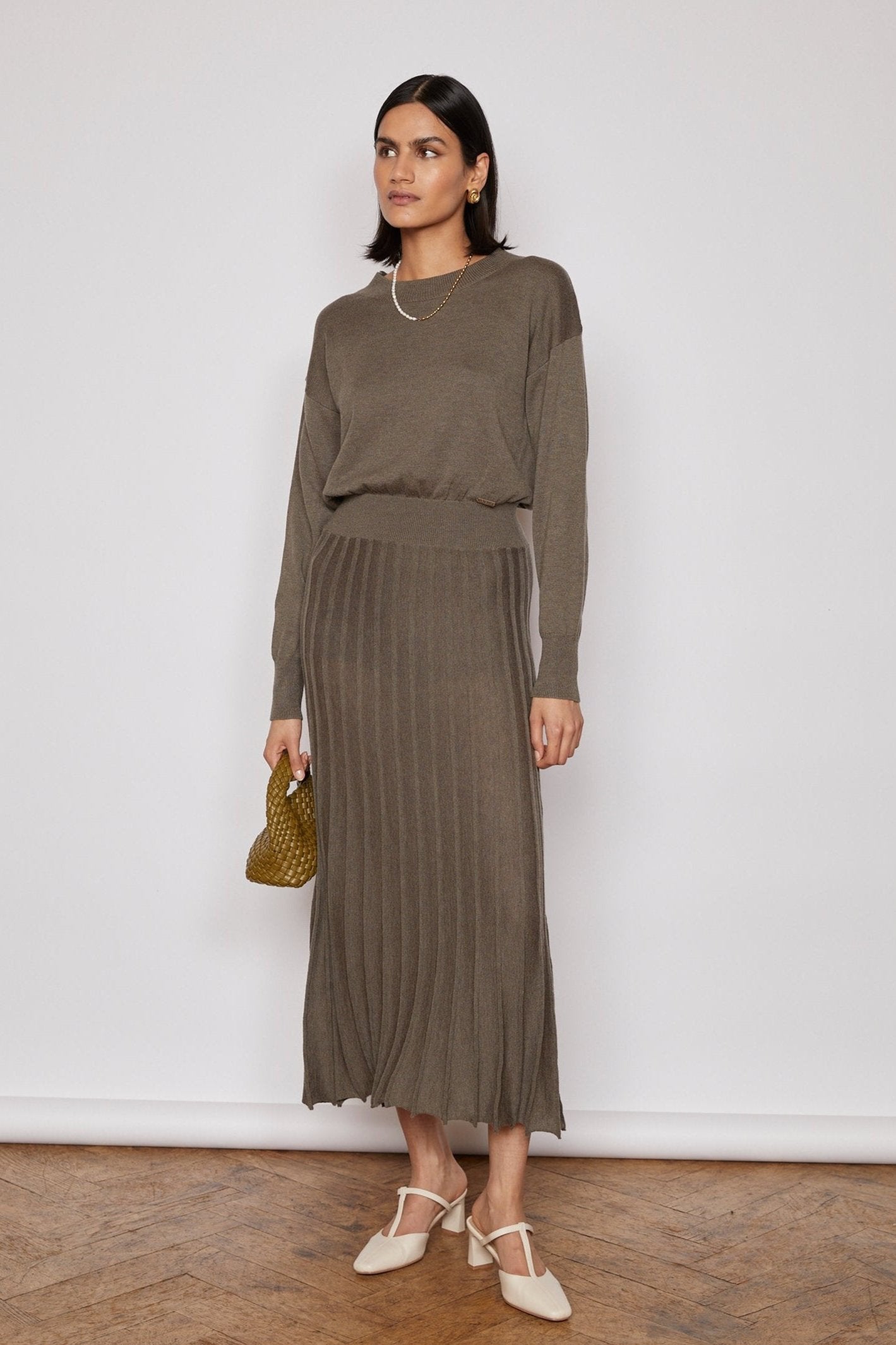 NOBLE KNITTED DRESS KHAKI