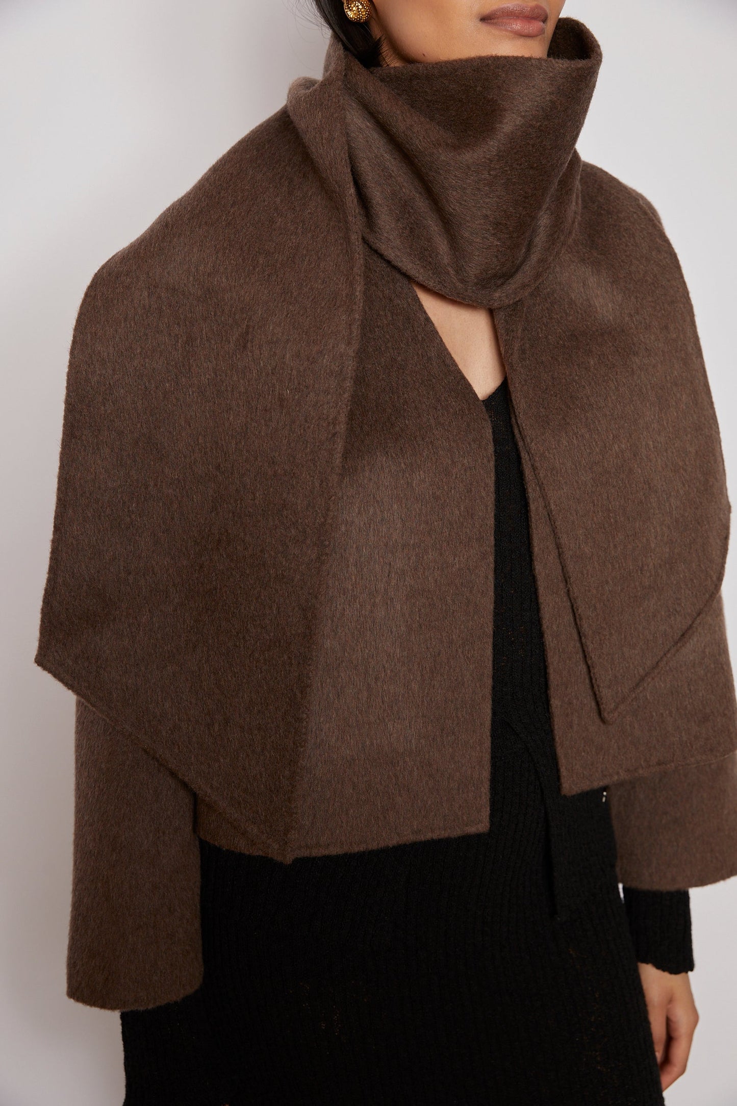 SIENNA COAT WITH SCARF BROWN