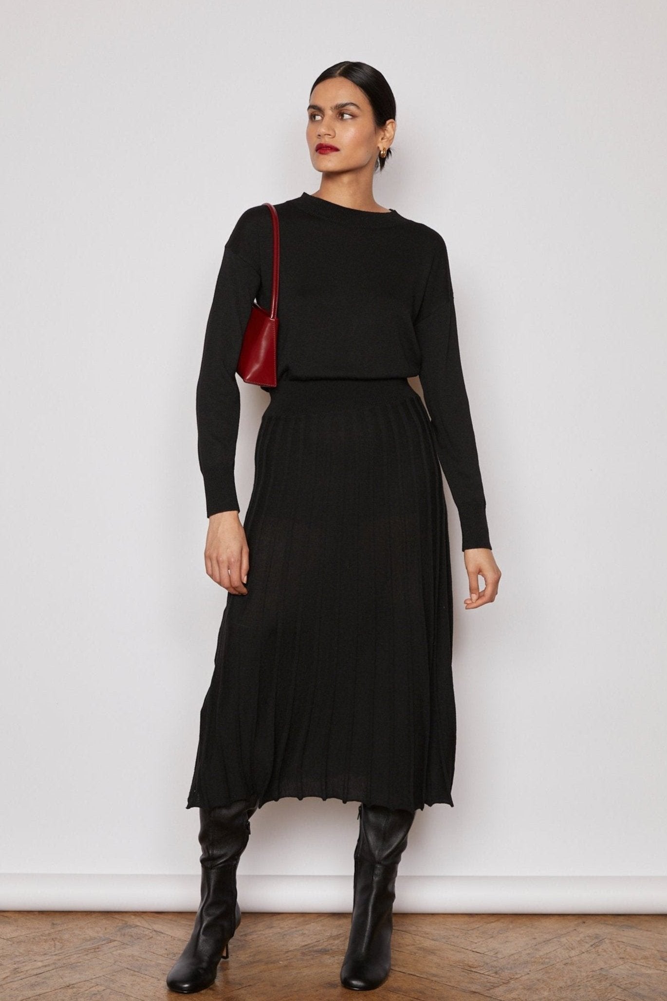 NOBLE KNITTED DRESS BLACK