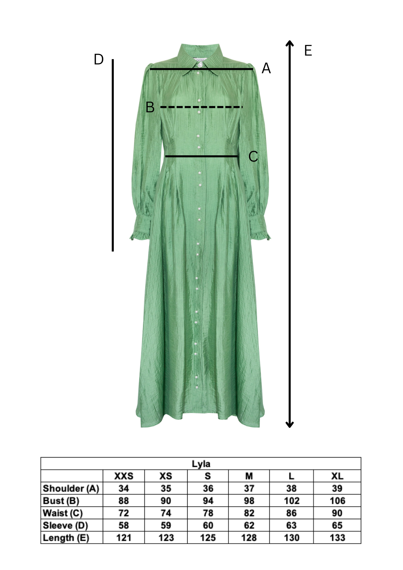 LYLA DRESS GREEN