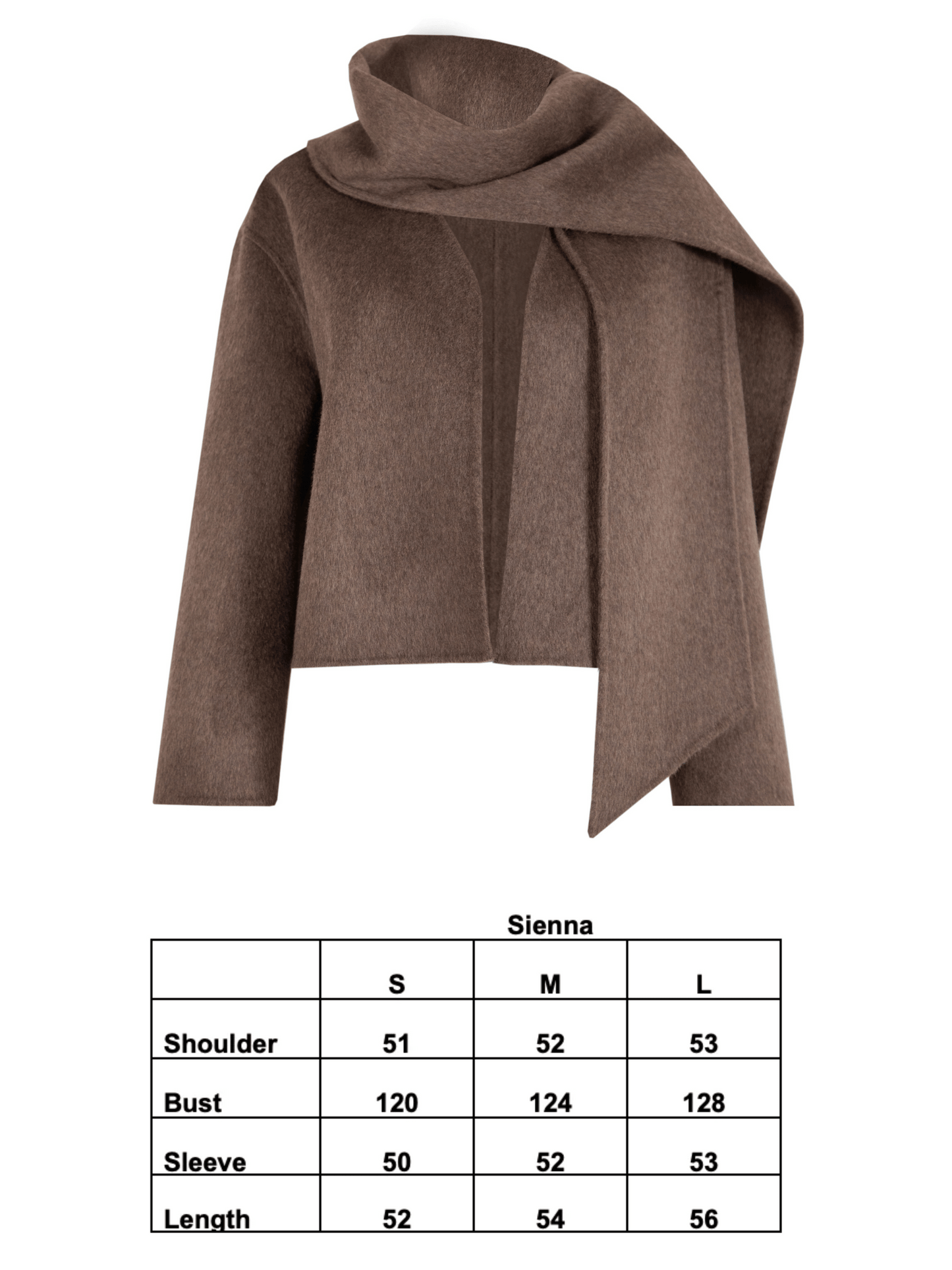 SIENNA COAT WITH SCARF BROWN