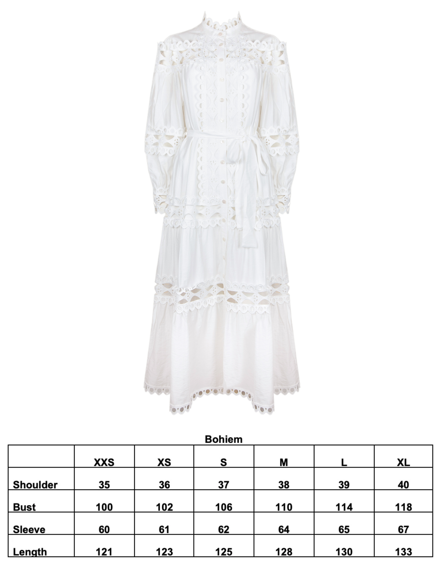 BOHIEM DRESS WHITE