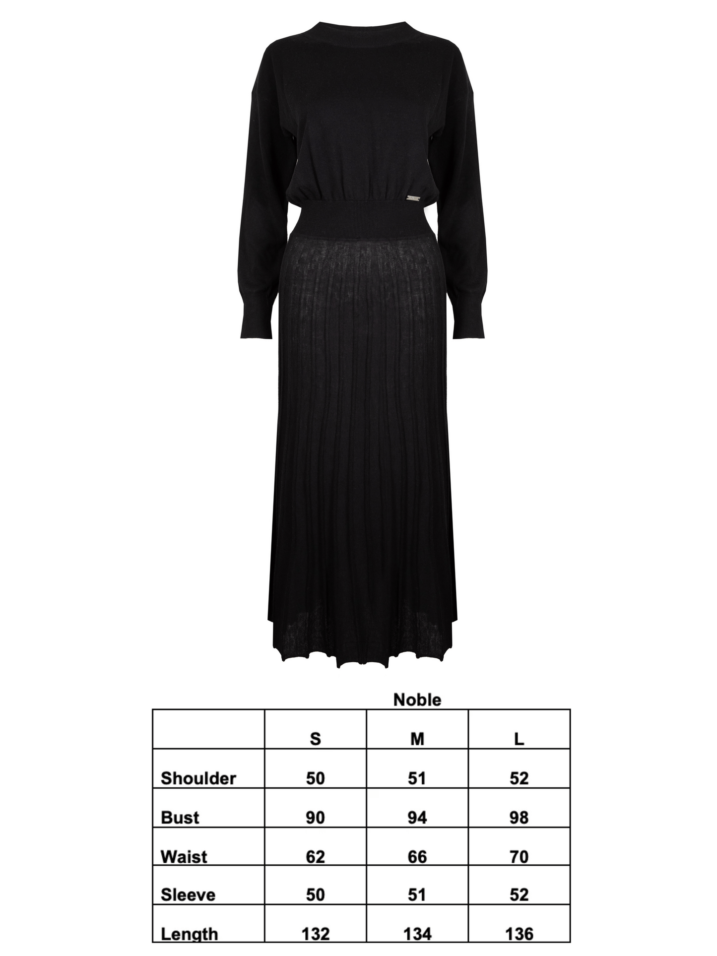 NOBLE KNITTED DRESS BLACK